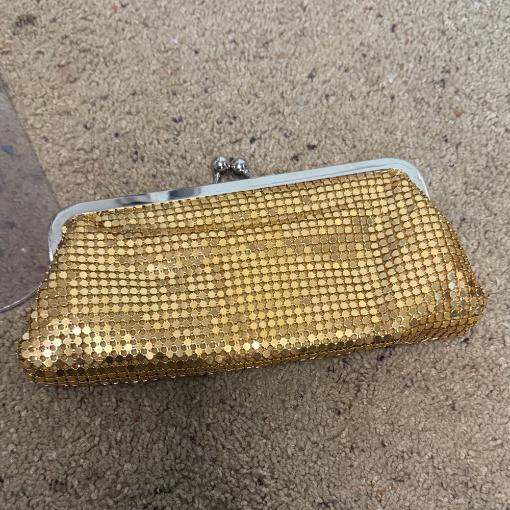 Gold/silver Mesh Evening Clutch